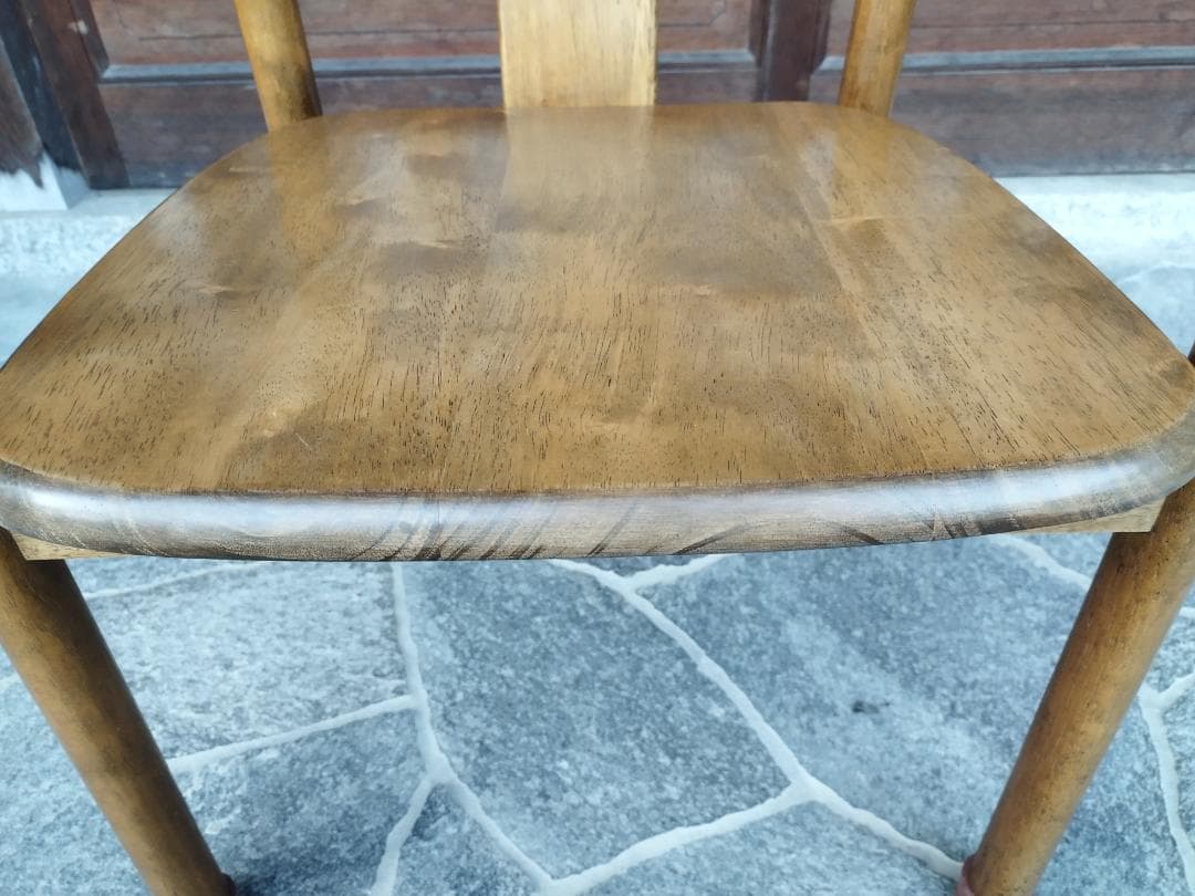 無垢　木製　ダイニングチェア　レトロカントリー　①