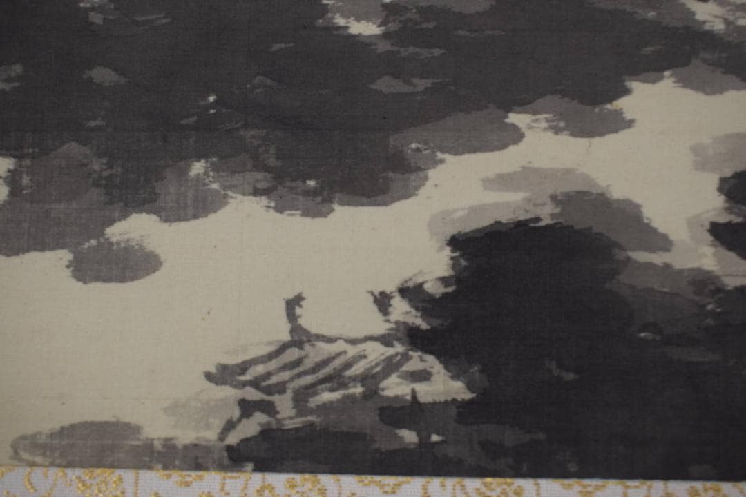 【真作】津田白印/夏山雨後図/塔山水図/掛軸☆宝船☆Y-207　JM