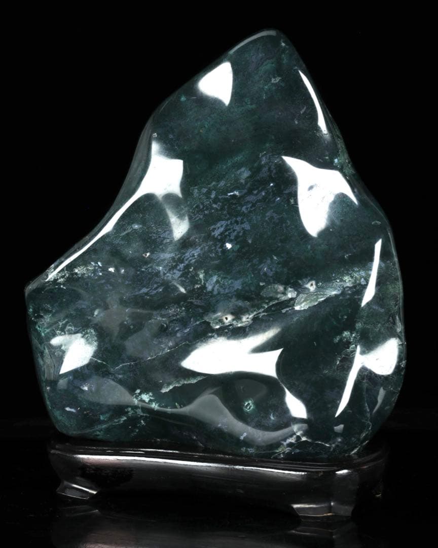 出雲めのう 花仙山 ジャスパー 青メノウ 碧玉 翡翠 瑪瑙水石 鑑賞石 飾石美石