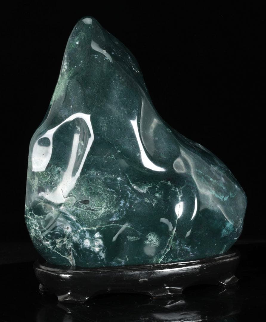 出雲めのう 花仙山 ジャスパー 青メノウ 碧玉 翡翠 瑪瑙水石 鑑賞石 飾石美石