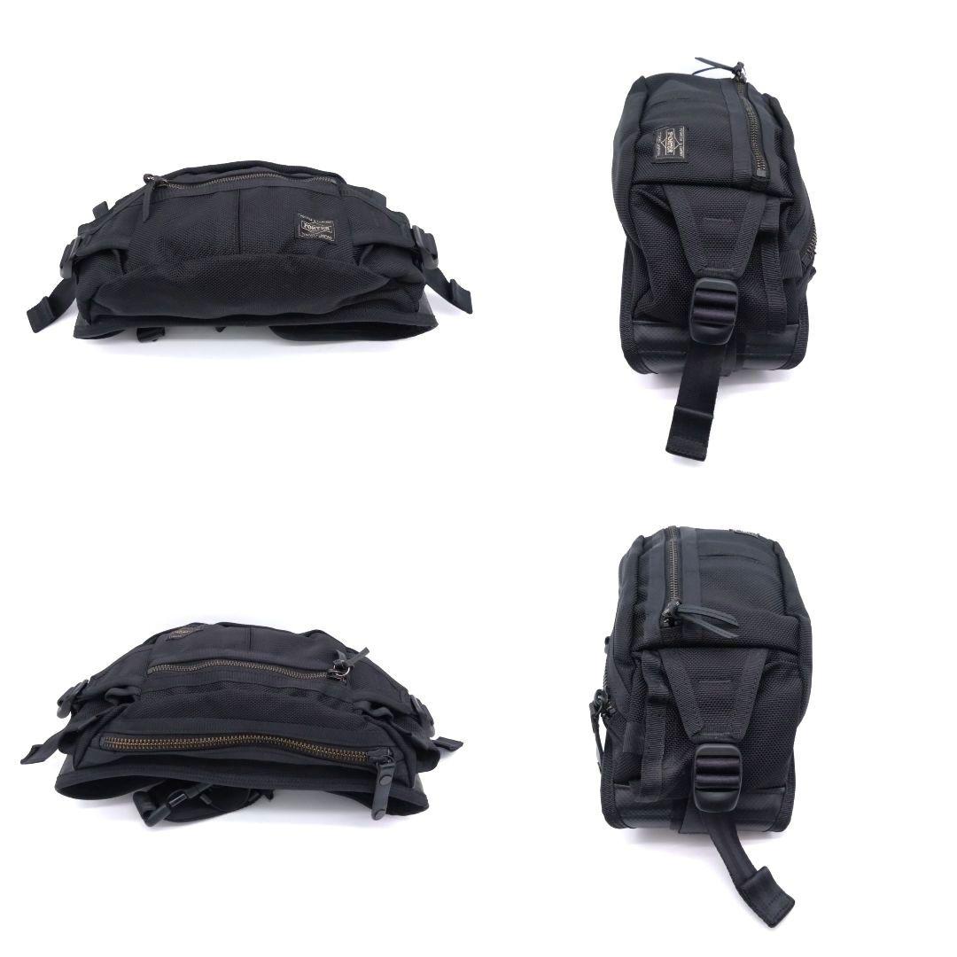 【美品】PORTER HEAT ウエストバッグ クロスバッグ 黒 吉田カバン