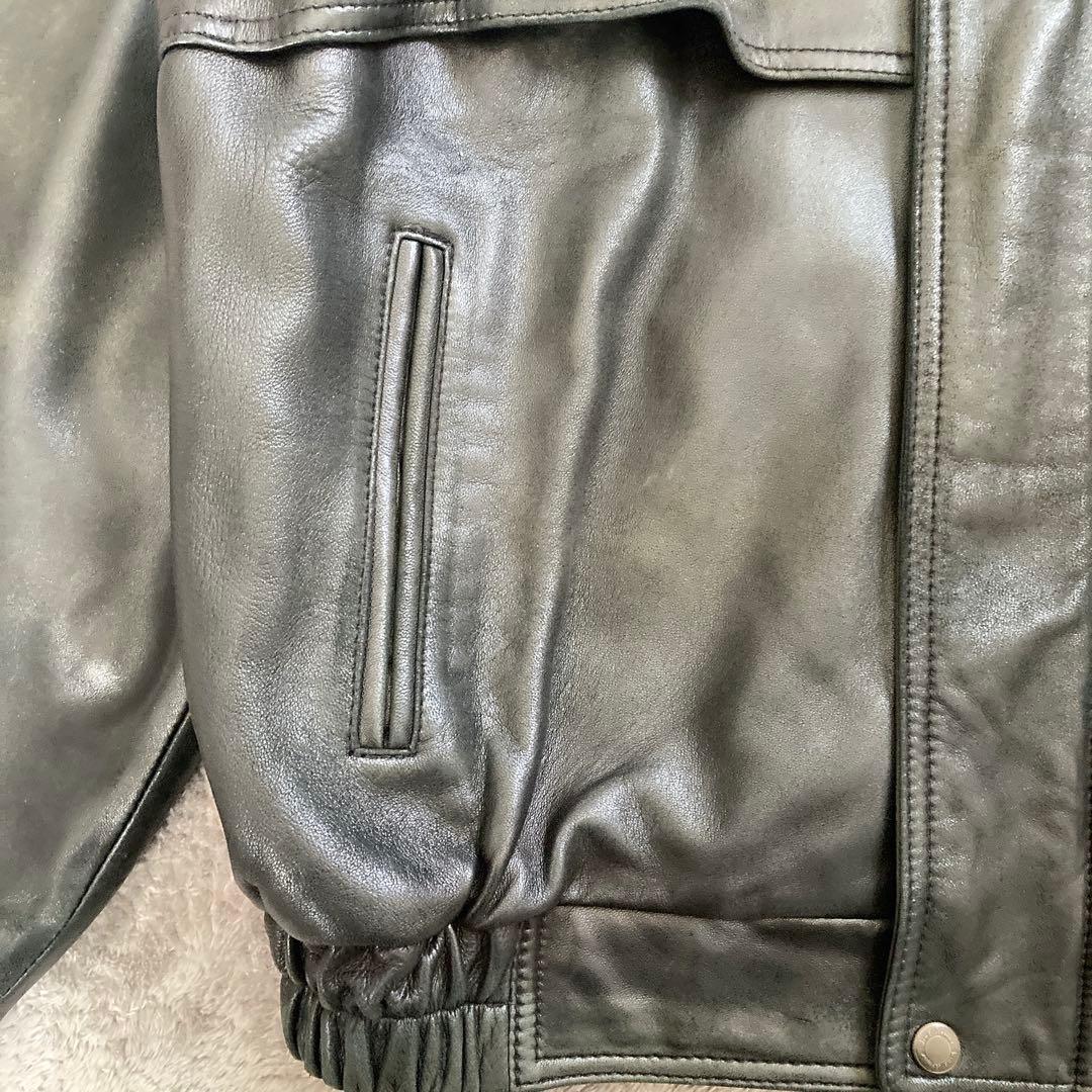 Wind Armor 【LL】ラムレザージャケット ブラック アメカジ バイカー