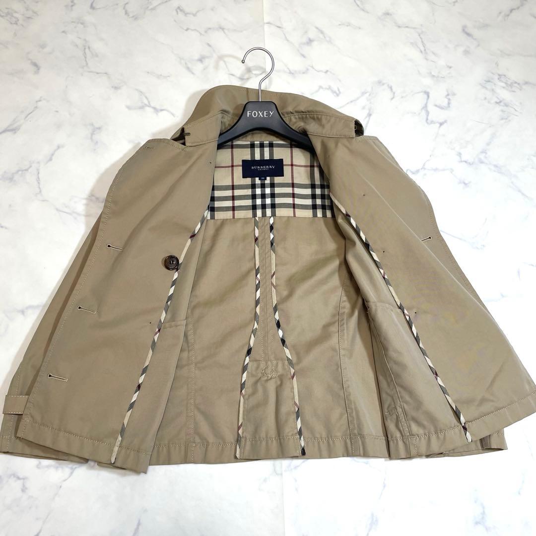 美品 バーバリー 三陽商会 ショートトレンチ ベージュ ジャケット ノバチェック