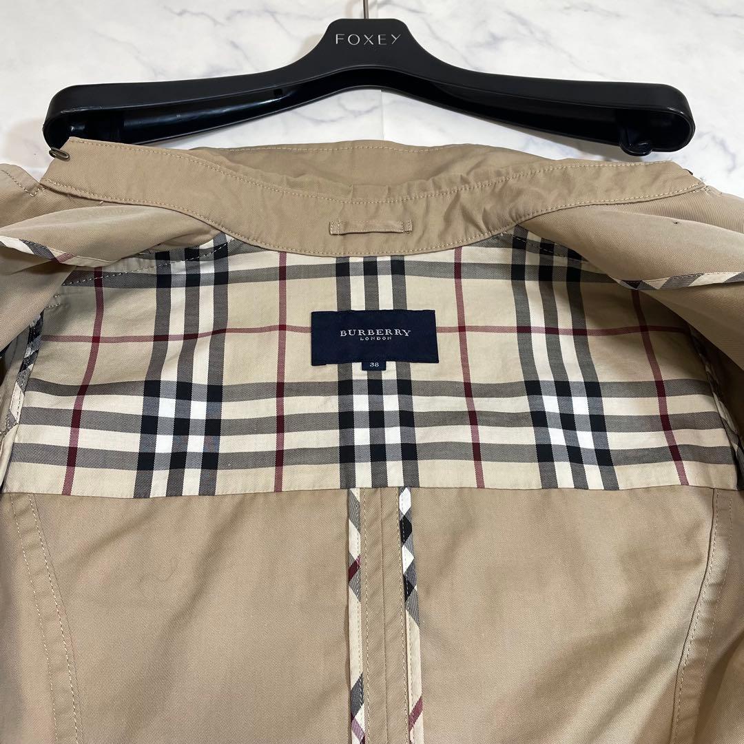 美品 バーバリー 三陽商会 ショートトレンチ ベージュ ジャケット ノバチェック