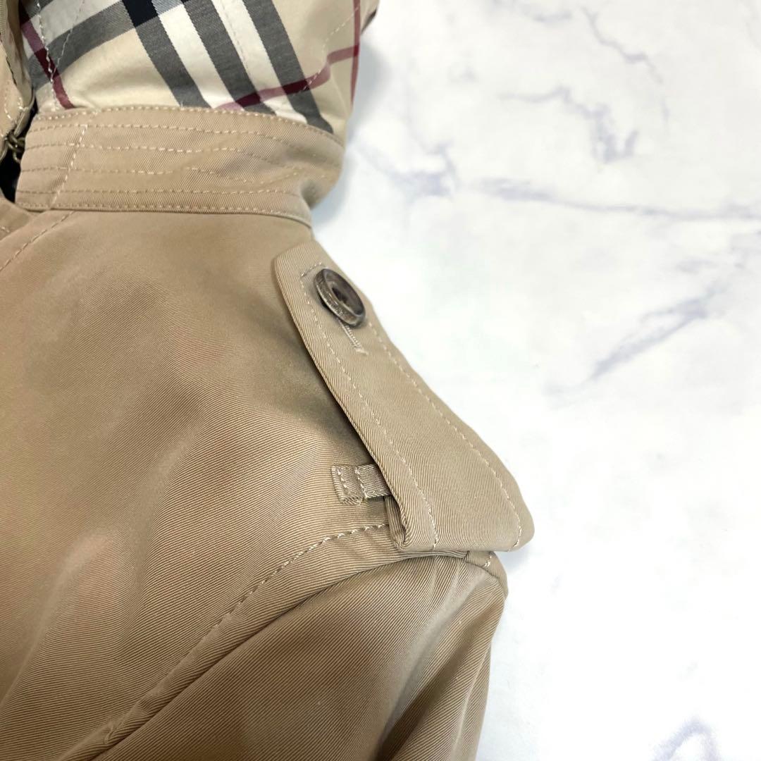 美品 バーバリー 三陽商会 ショートトレンチ ベージュ ジャケット ノバチェック