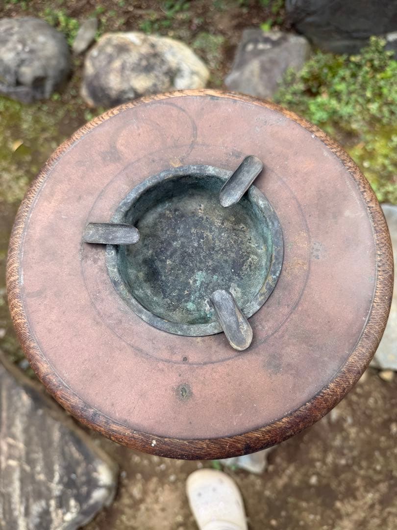 木製灰皿スタンド 昭和レトロ