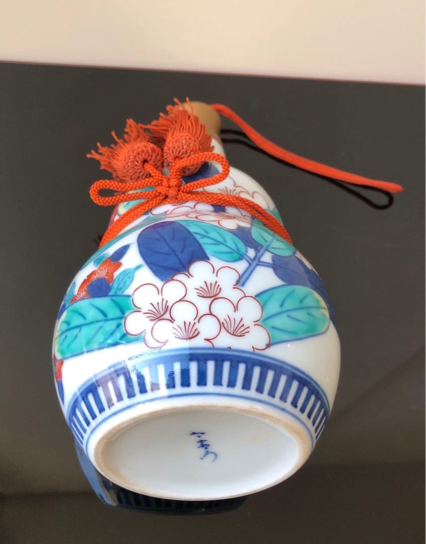 今泉今右衛門　錦花絵　徳利