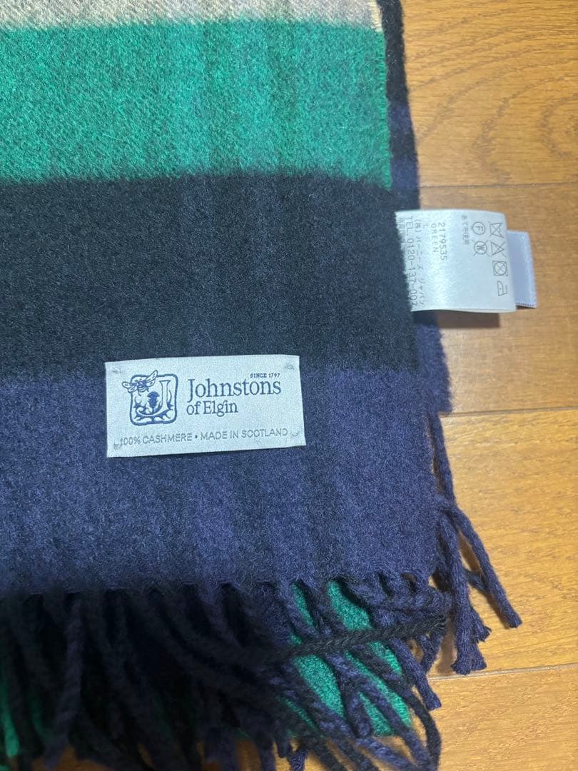【ほぼ未使用】Johnstons of Elgin 大判カシミアストール