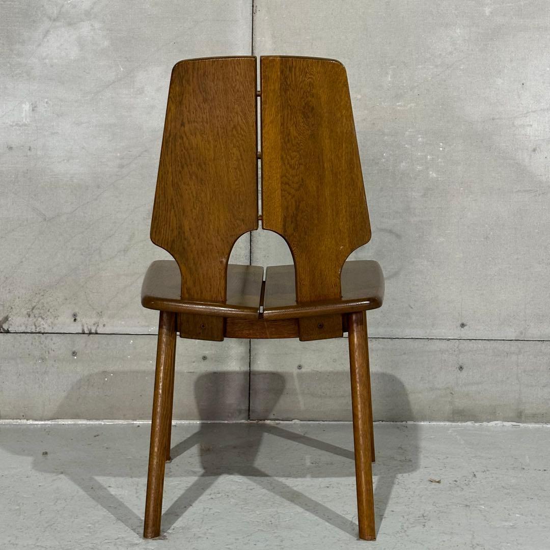 ✦浜本工芸✦ダイニング チェア 昭和アンティーク 無垢材 椅子 レトロ家具