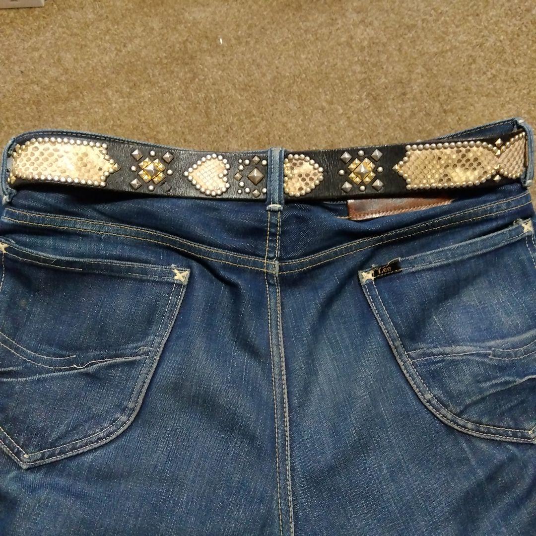 ROEN ロエン パイソン レザースタッズベルト