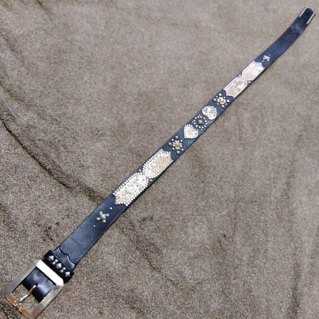 ROEN ロエン パイソン レザースタッズベルト