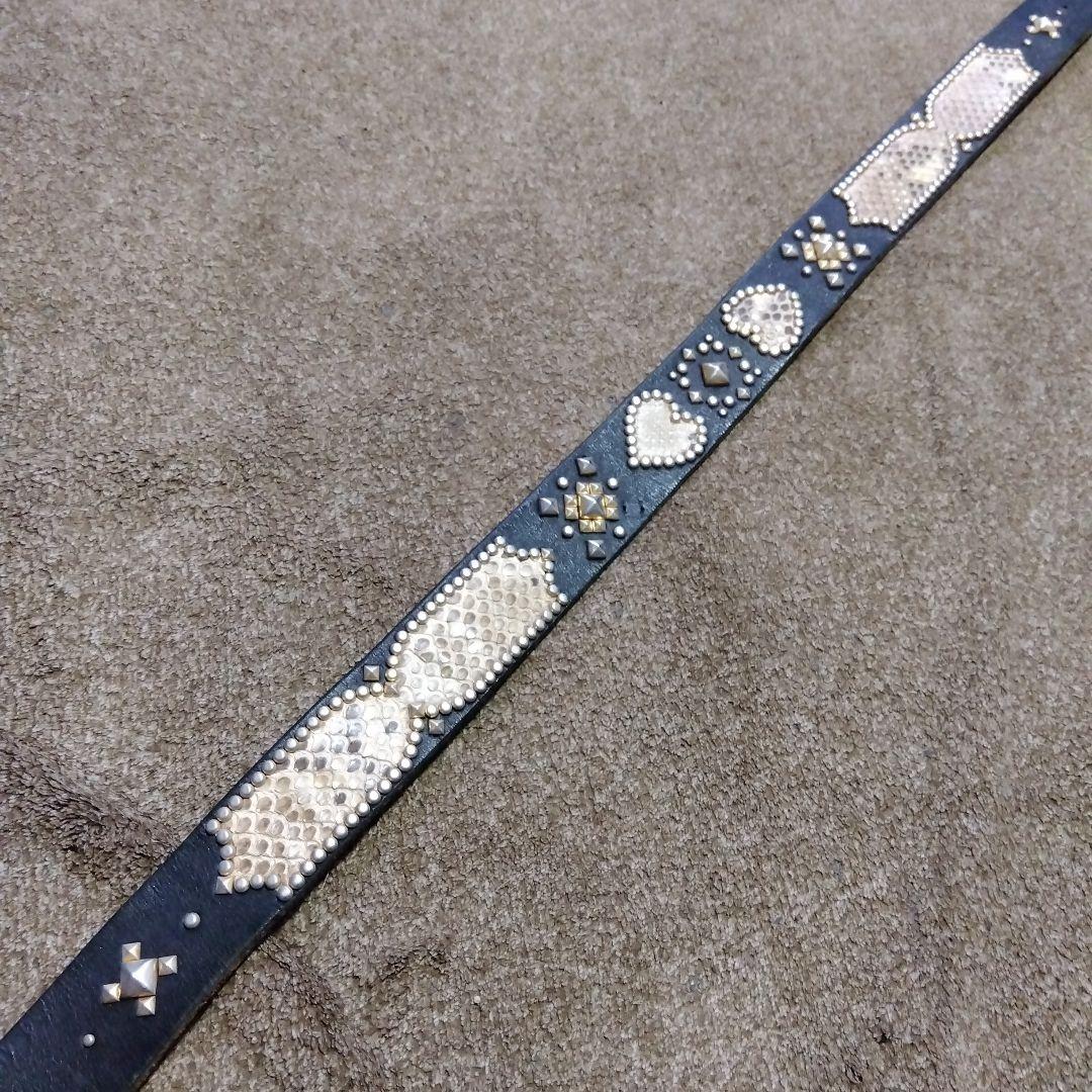 ROEN ロエン パイソン レザースタッズベルト