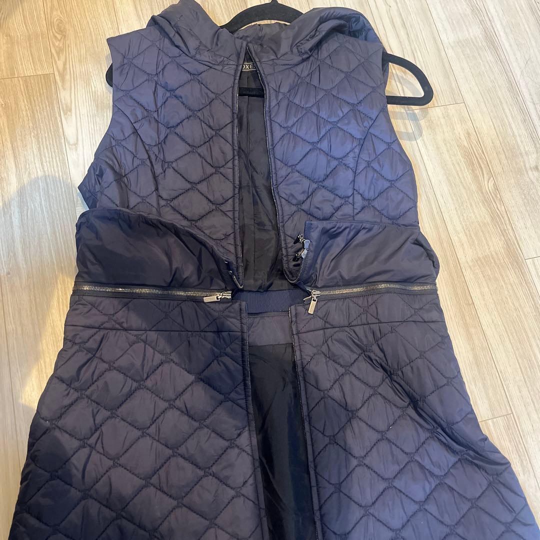 FOXEY ネイビー キルティングダウンベスト
