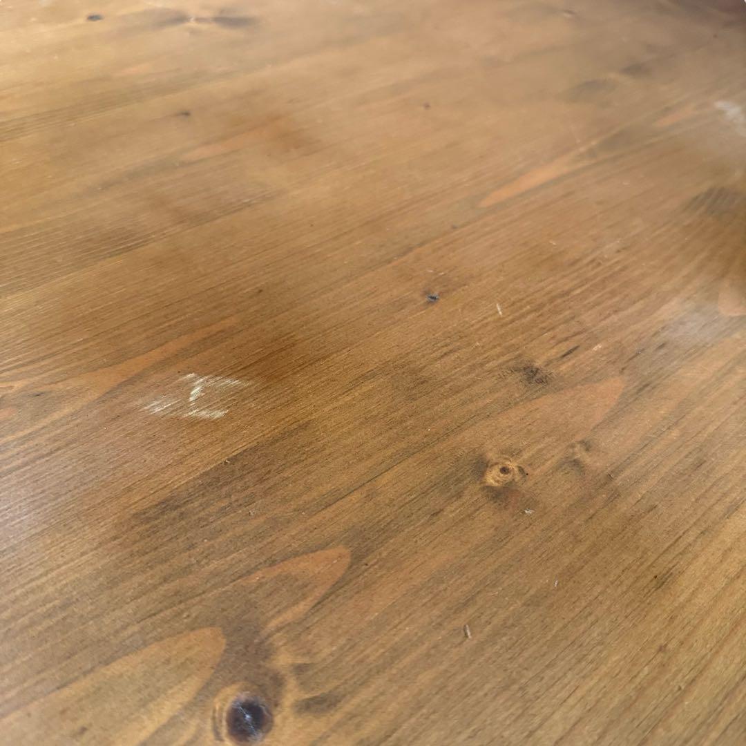 HR811 リアルシャビー　木目ワイルド　レトロな円卓　90cm ちゃぶ台