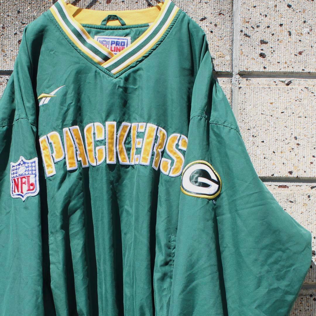 Reebok × NFL グリーンベイ パッカーズ XL 古着 プルジャケット