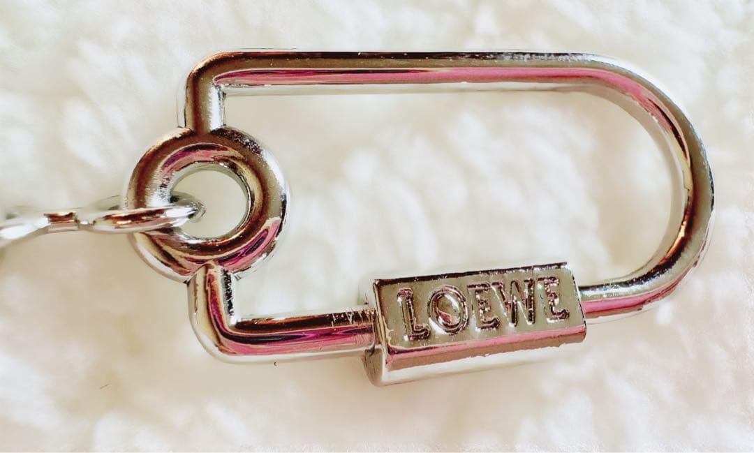 LOEWE ロエベ ★ ペブル キーリング キーホルダー アナグラム シルバー