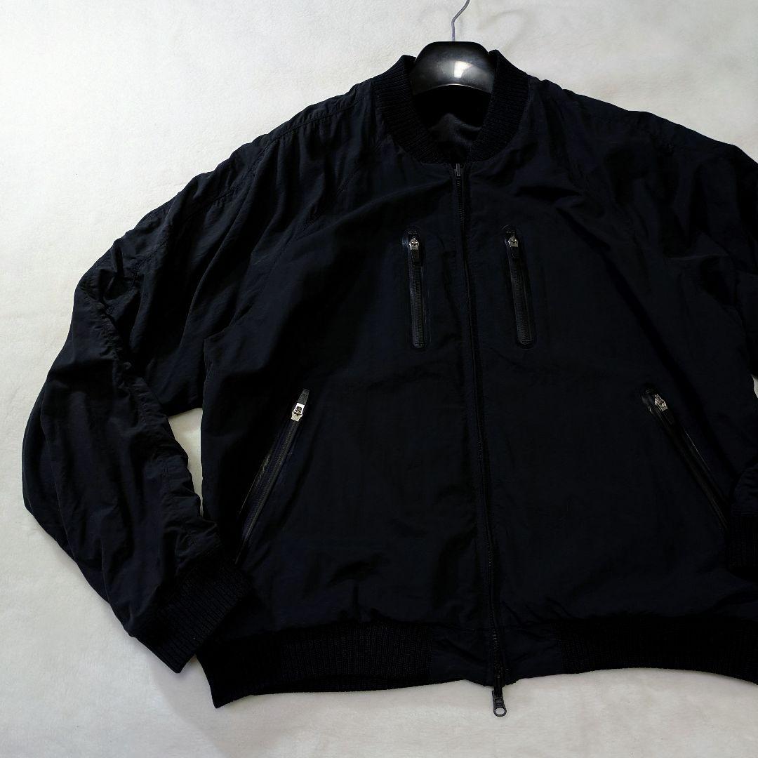 MASU リバーシブル　スカジャン ma-1　シルク100％　ブラック