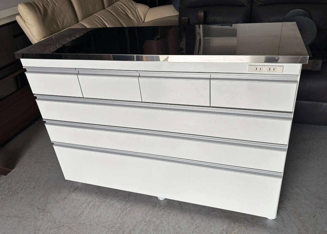 zizimomoji 昇光家具のステンレストップキッチンカウンターUsed