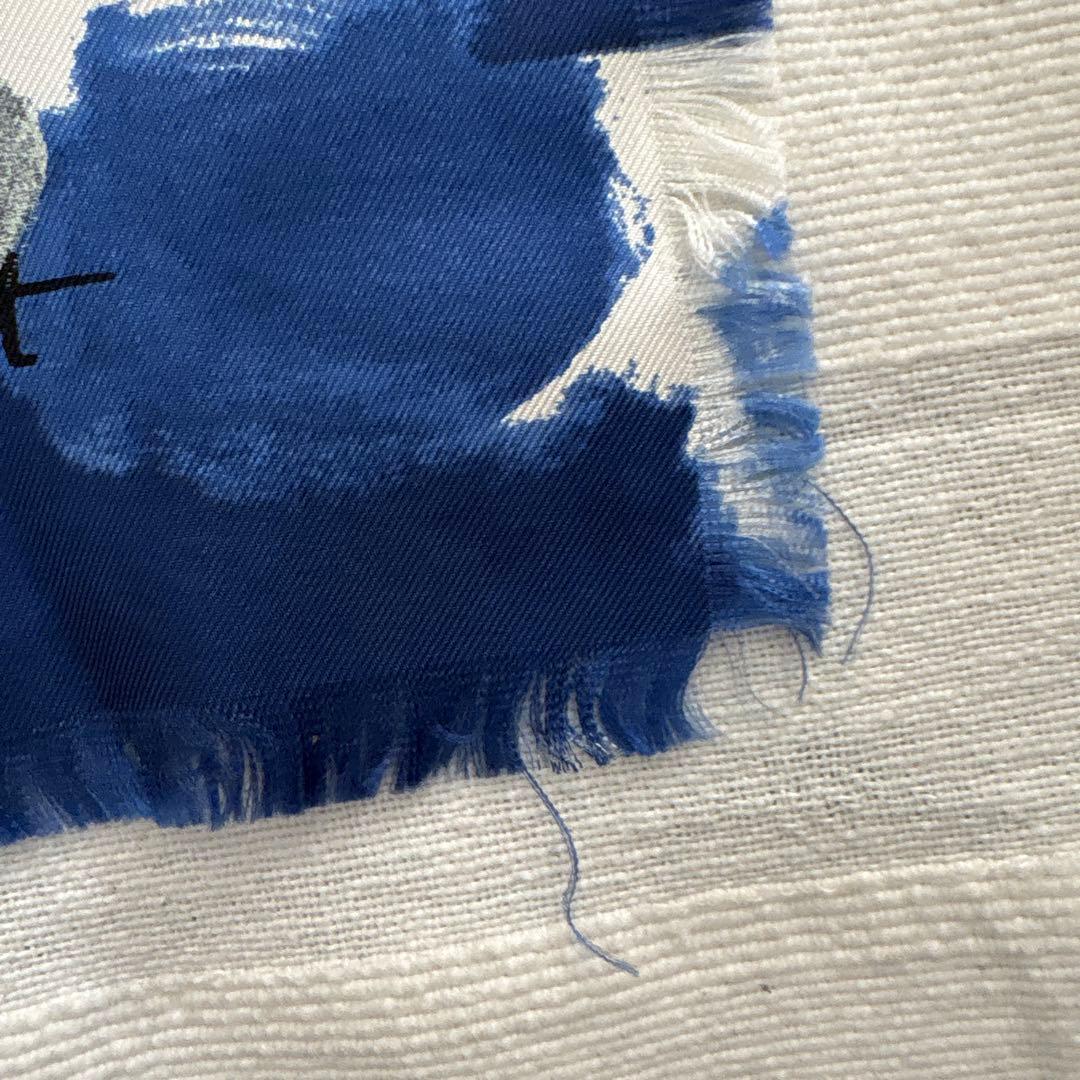 イタリア製　イヴサンローラン　リヴ・ゴーシュ　シルク　スカーフ　YSL 花柄　絹