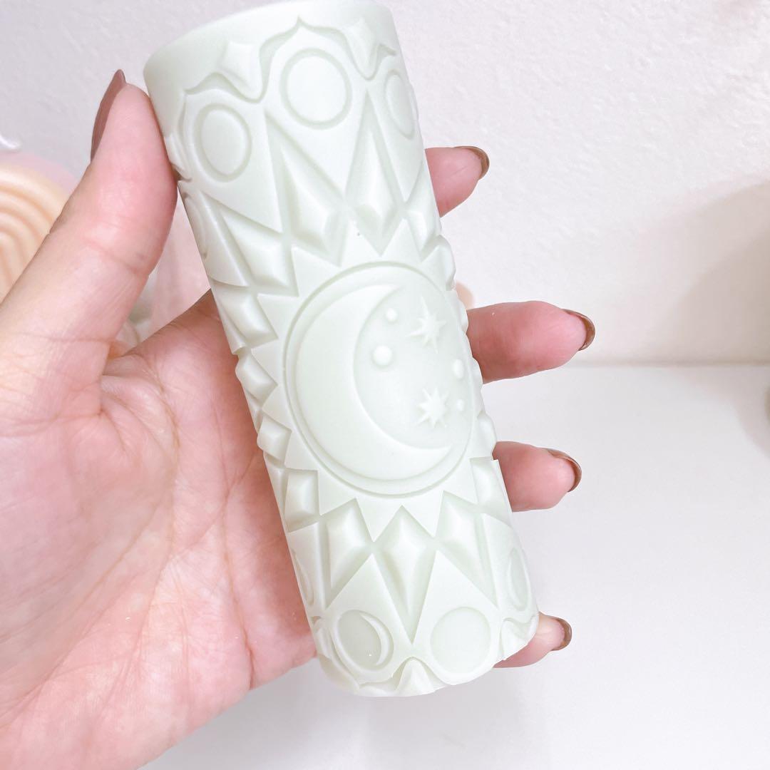 くすみカラー3本セット　ソイキャンドル　エスニック　アジアン　花　月