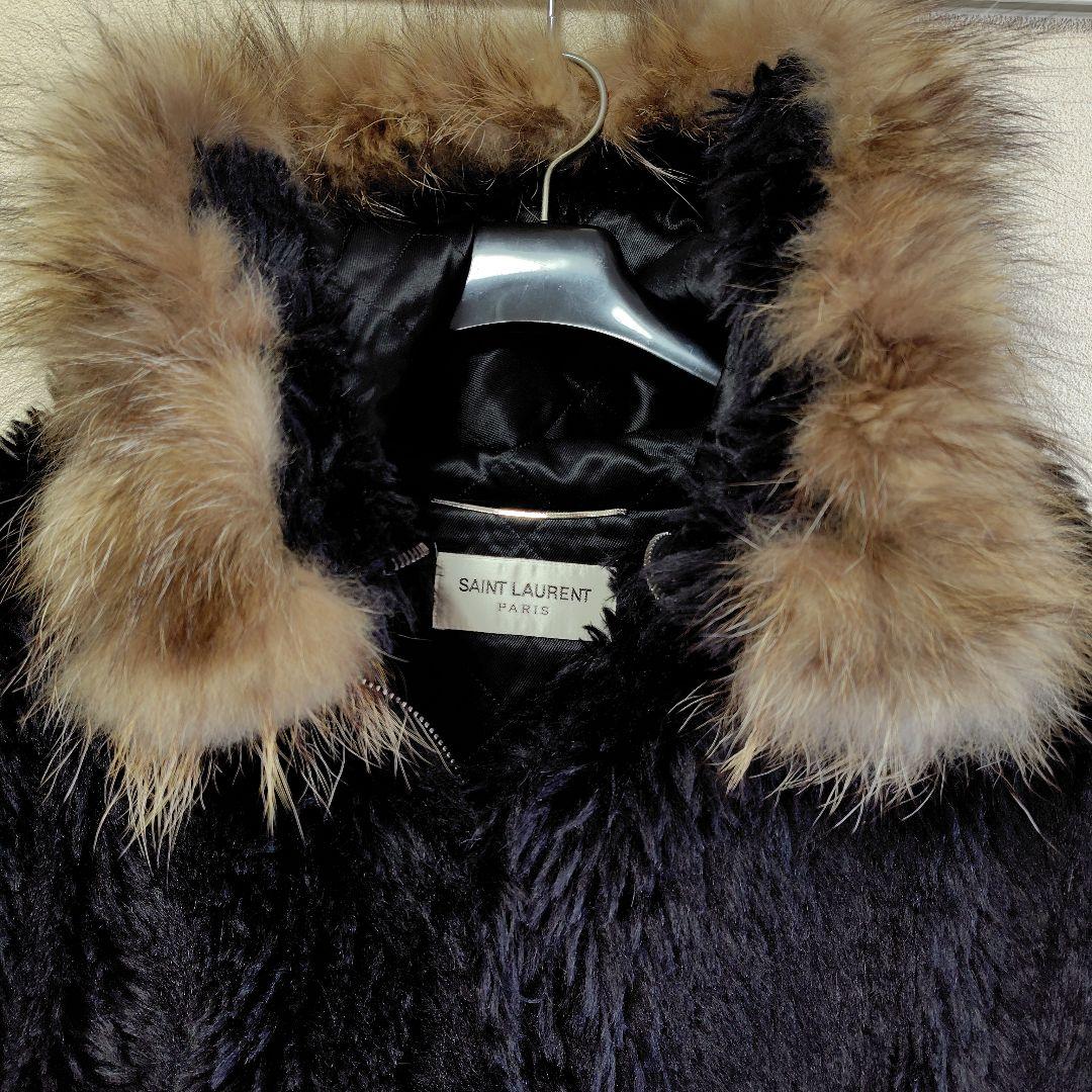 サンローランパリ 希少ブラックファーブルゾン ケリングタグ付き