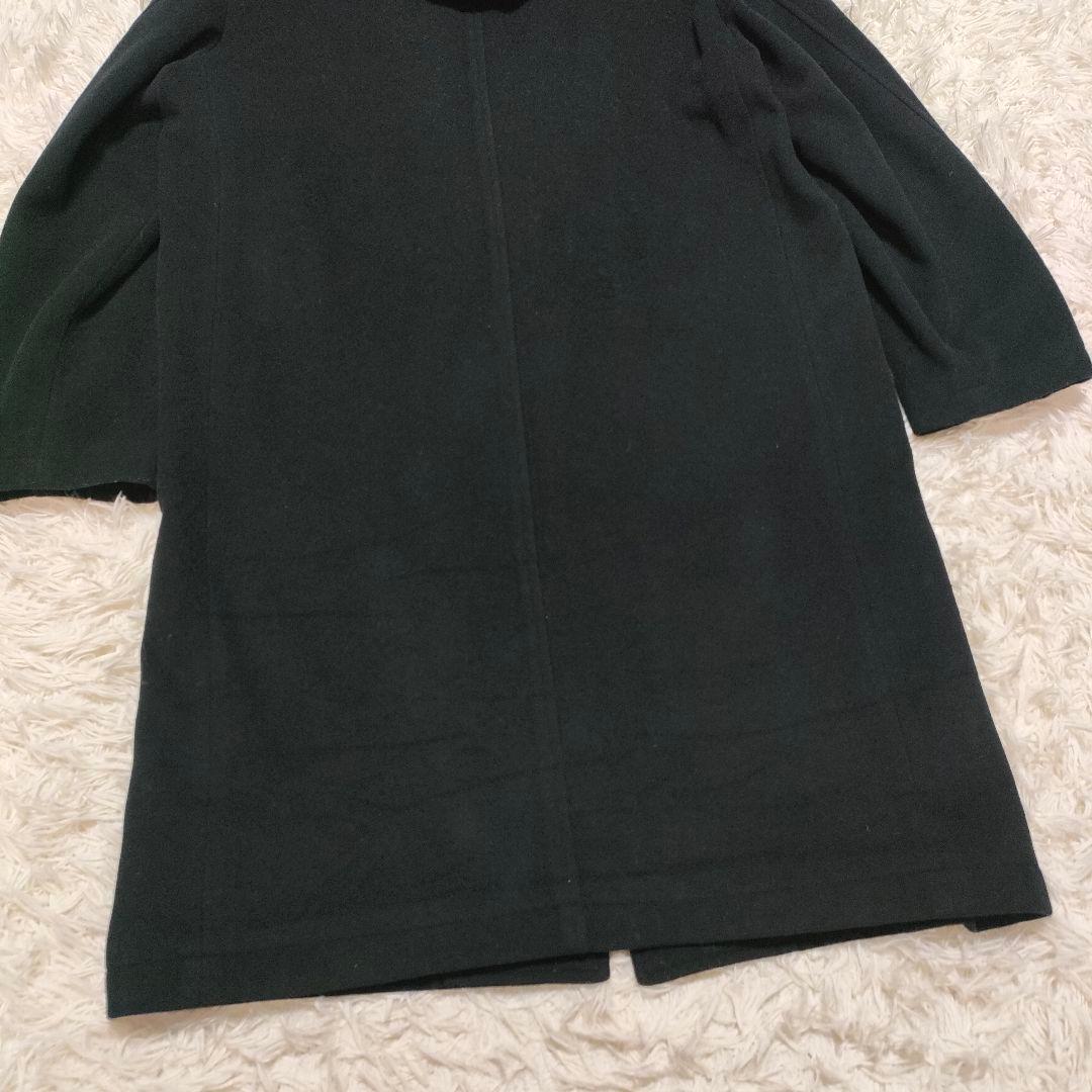 【カシミヤ】 ポールスミス　フーデッドコート　ロングコート　裏地紫　黒　メンズ