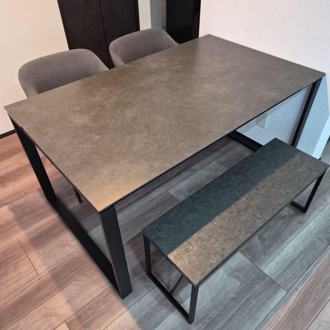 ダイニングテーブル、イスセット　セラミックテーブル150cm