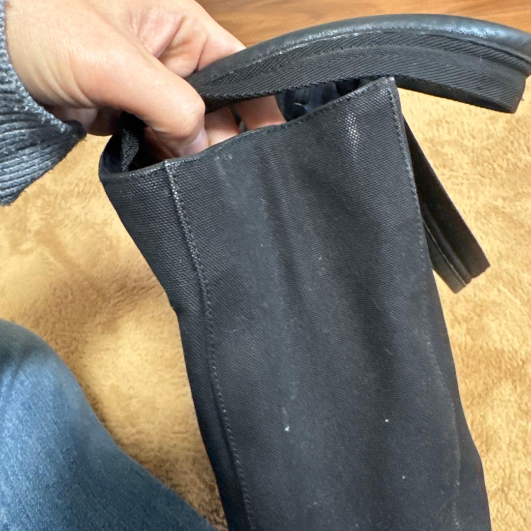 ✨大人気✨PRADA ブラック トートバッグ キャンバス 白タグあり