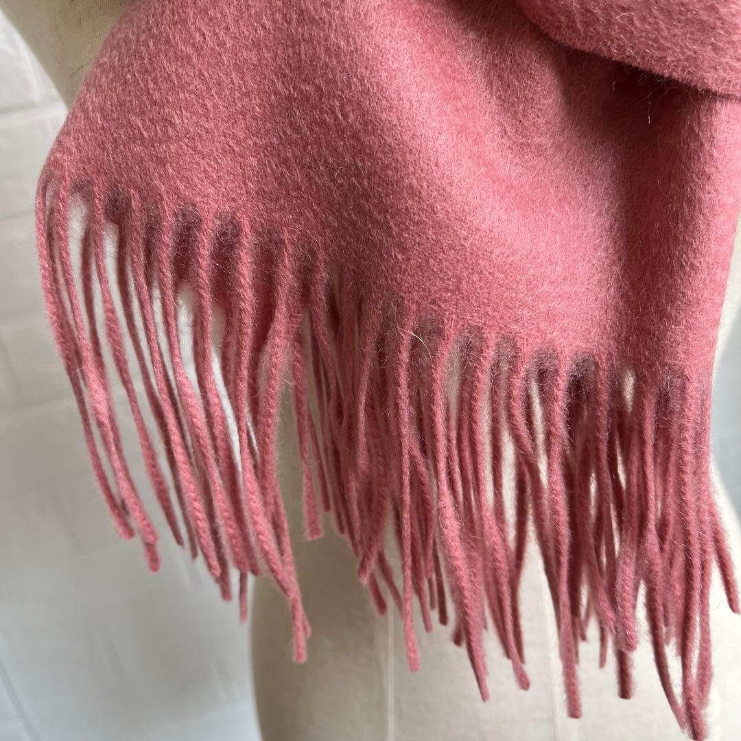 極上カシミヤ100%☆大判 ストール☆ スモーキーピンク