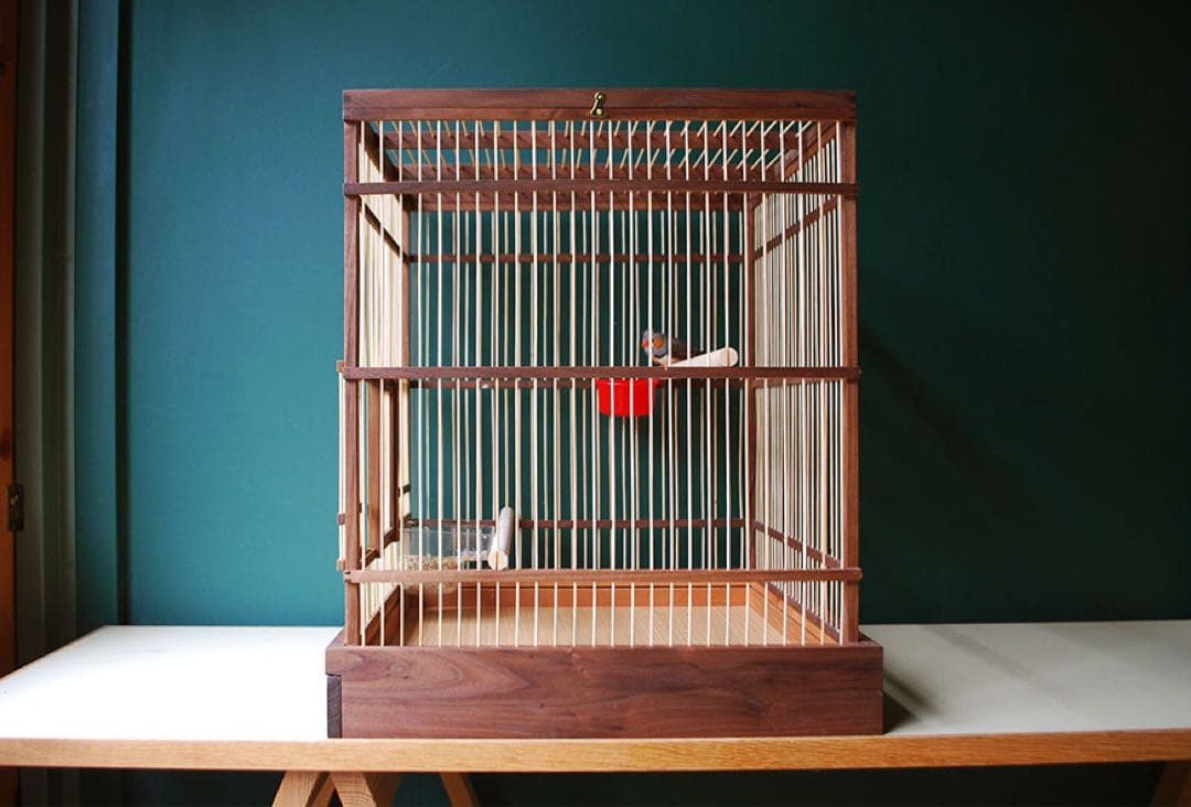 ハンドメイド　オーダー木製鳥かご 大型