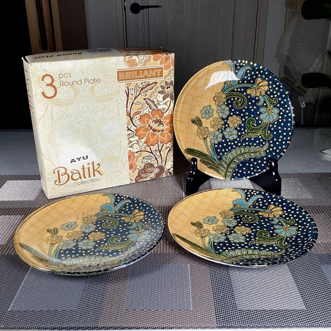 Briliant Glassware 『Batik』 ガラス　中皿　3枚