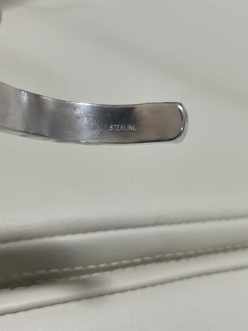 叩き 槌目　シルバーバングル
