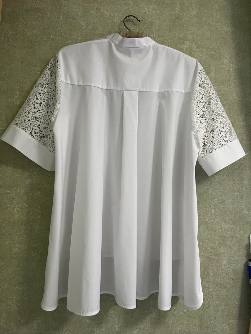 新品未使用、セオリーリュクス、ブラウス、レース袖、後ろ長め丈、セオリー