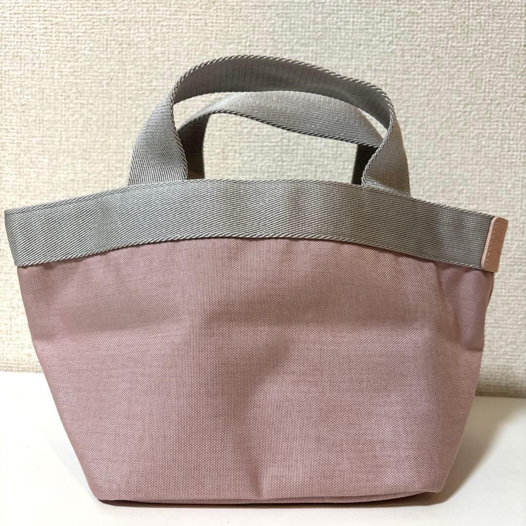 Herve Chapelier 701 ミニトートバッグ　ピンク　シルバー