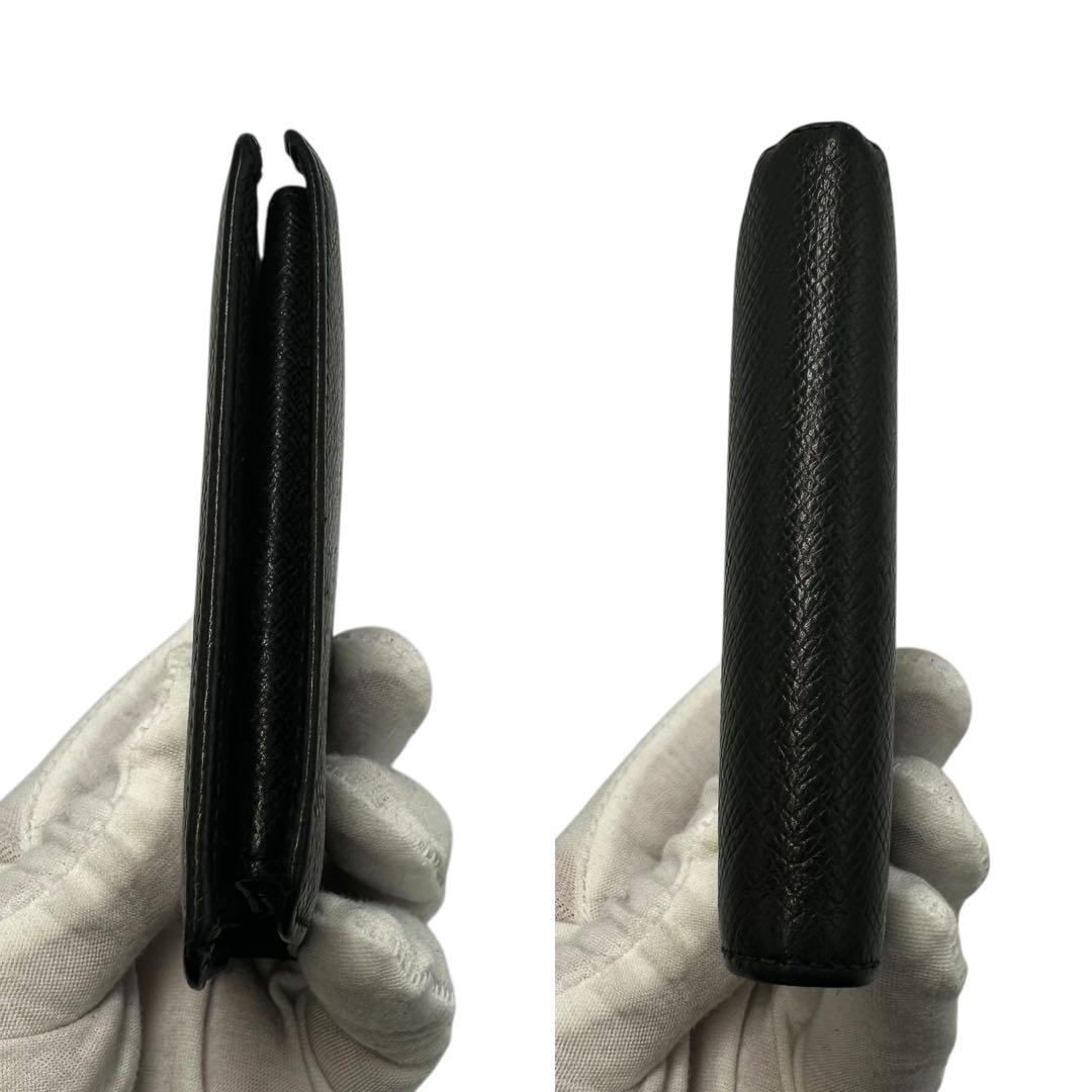 【美品】ルイヴィトン 2つ折り財布 タイガ 本革 レザー アルドワーズ 黒