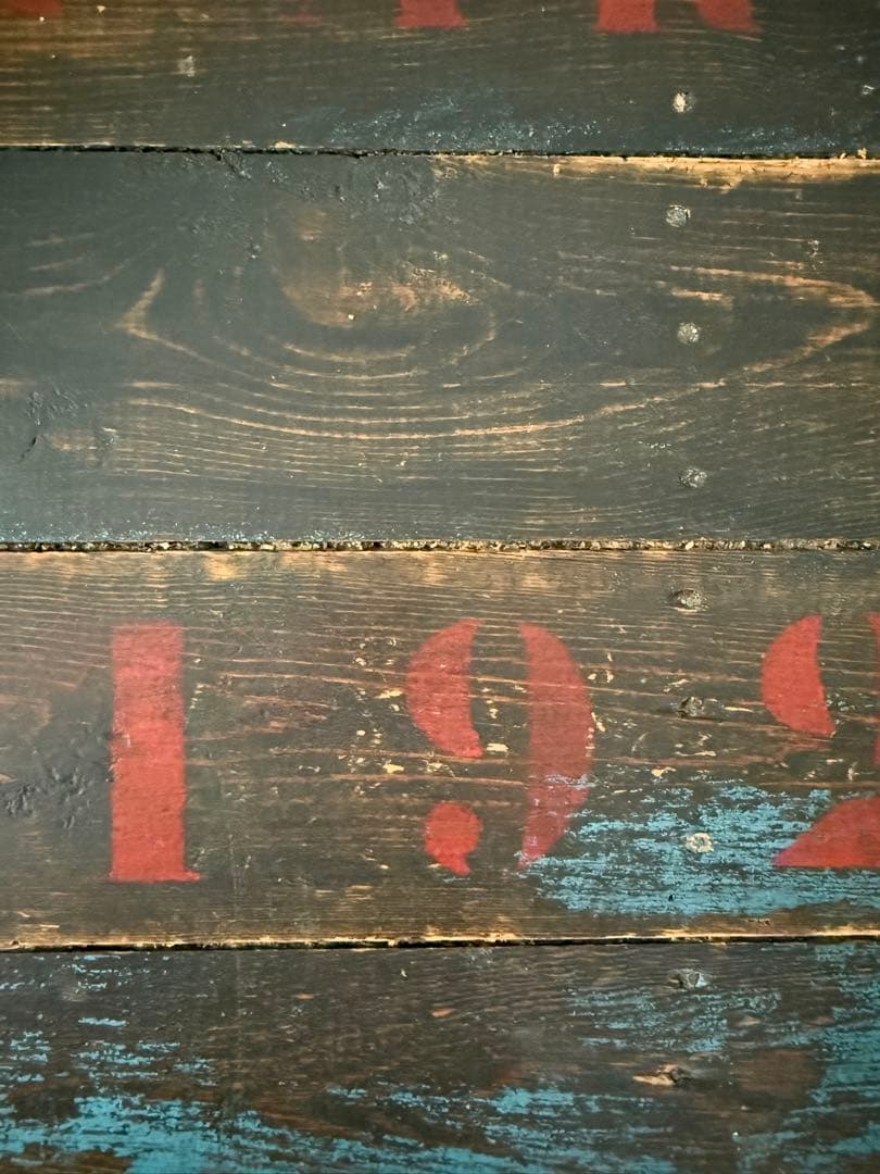 【英国買付・希少】ペイント天板 × SINGER脚 アンティークテーブル