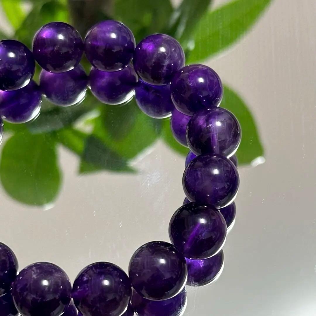 【希少】ウルグアイ アメジスト 11.5mmブレスレット 浄化 濃い 天然石 紫