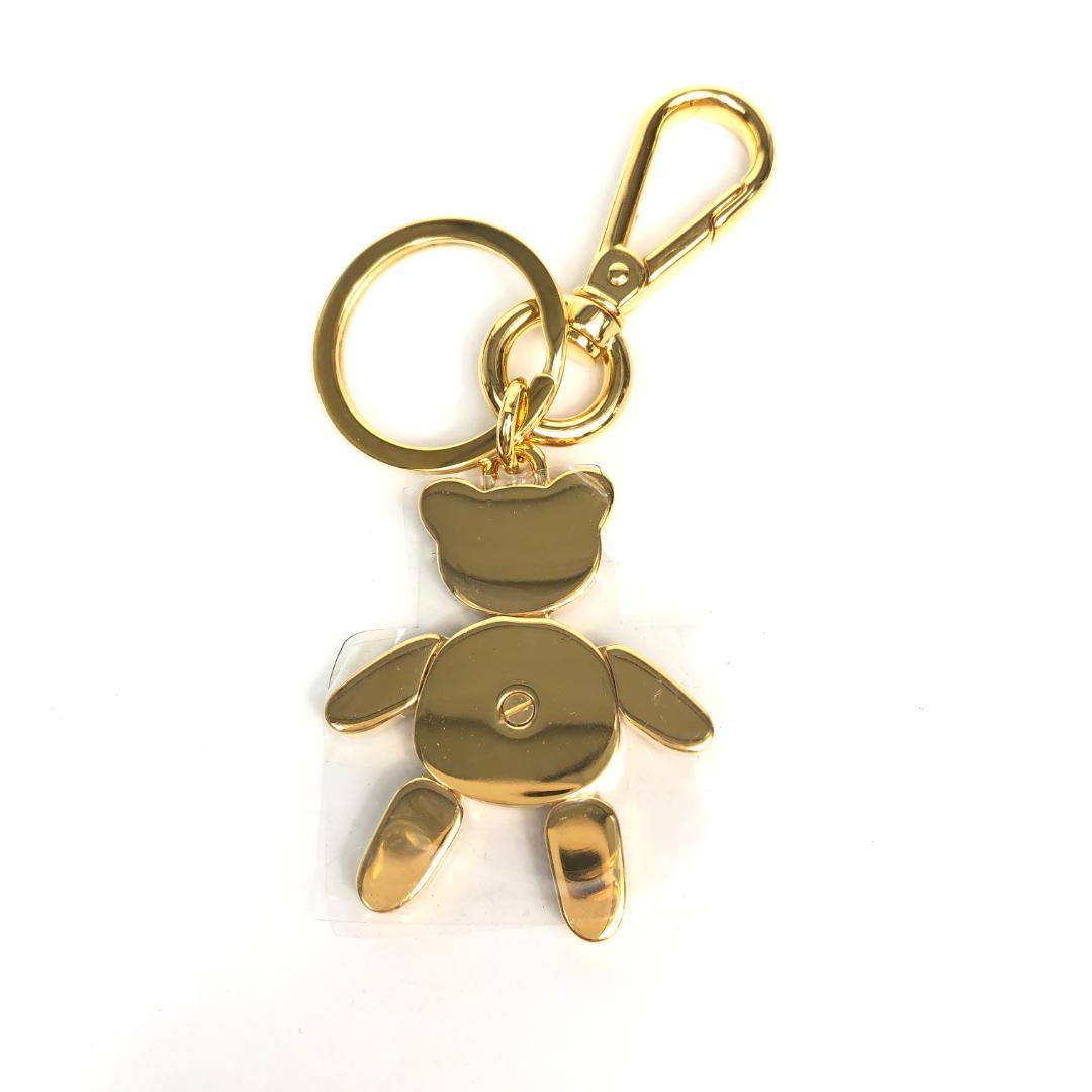 【未使用保管品】10F029 プラダ PRADA ベア キーホルダー ゴールド