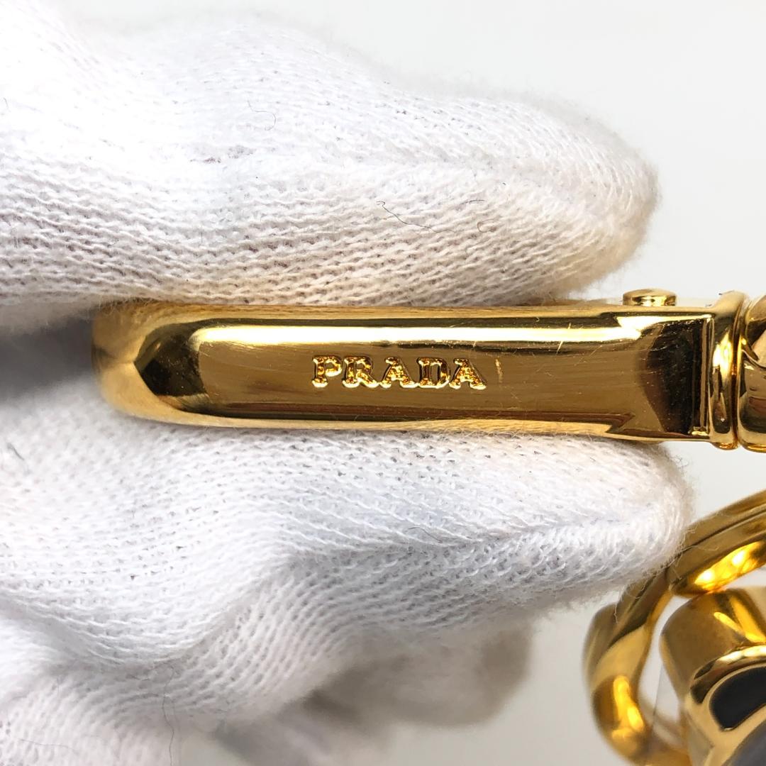 【未使用保管品】10F029 プラダ PRADA ベア キーホルダー ゴールド