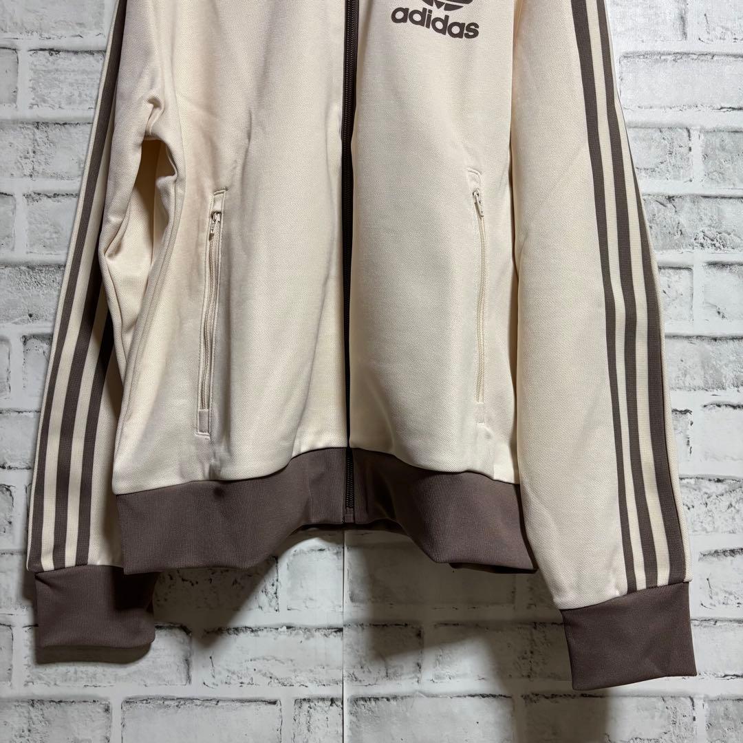 新品⭐️女性M 80s復刻adidasトラックジャケット ベージュ×モカブラウン