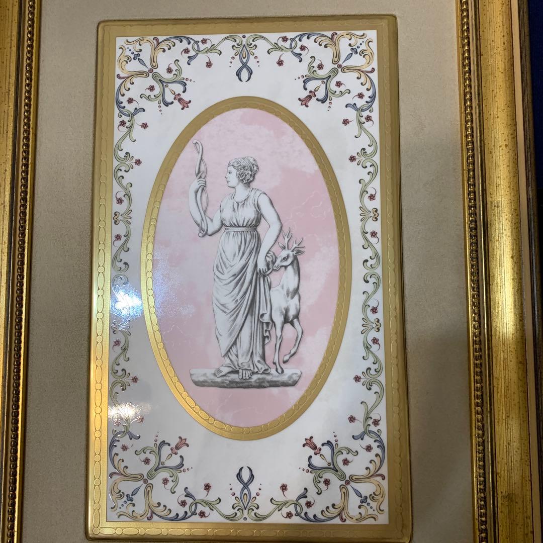 希少　元箱　ウェッジウッド ディアナ(ダイアナ)　プラーク　額　陶板　壁掛け