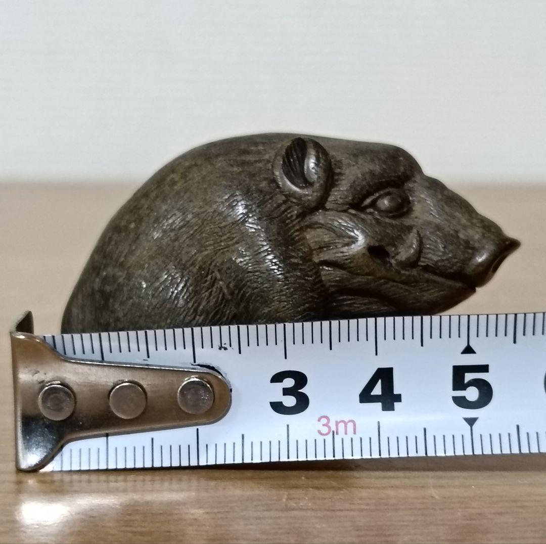 猪木彫根付　柘植根付　時代物　江戸時代　古根付