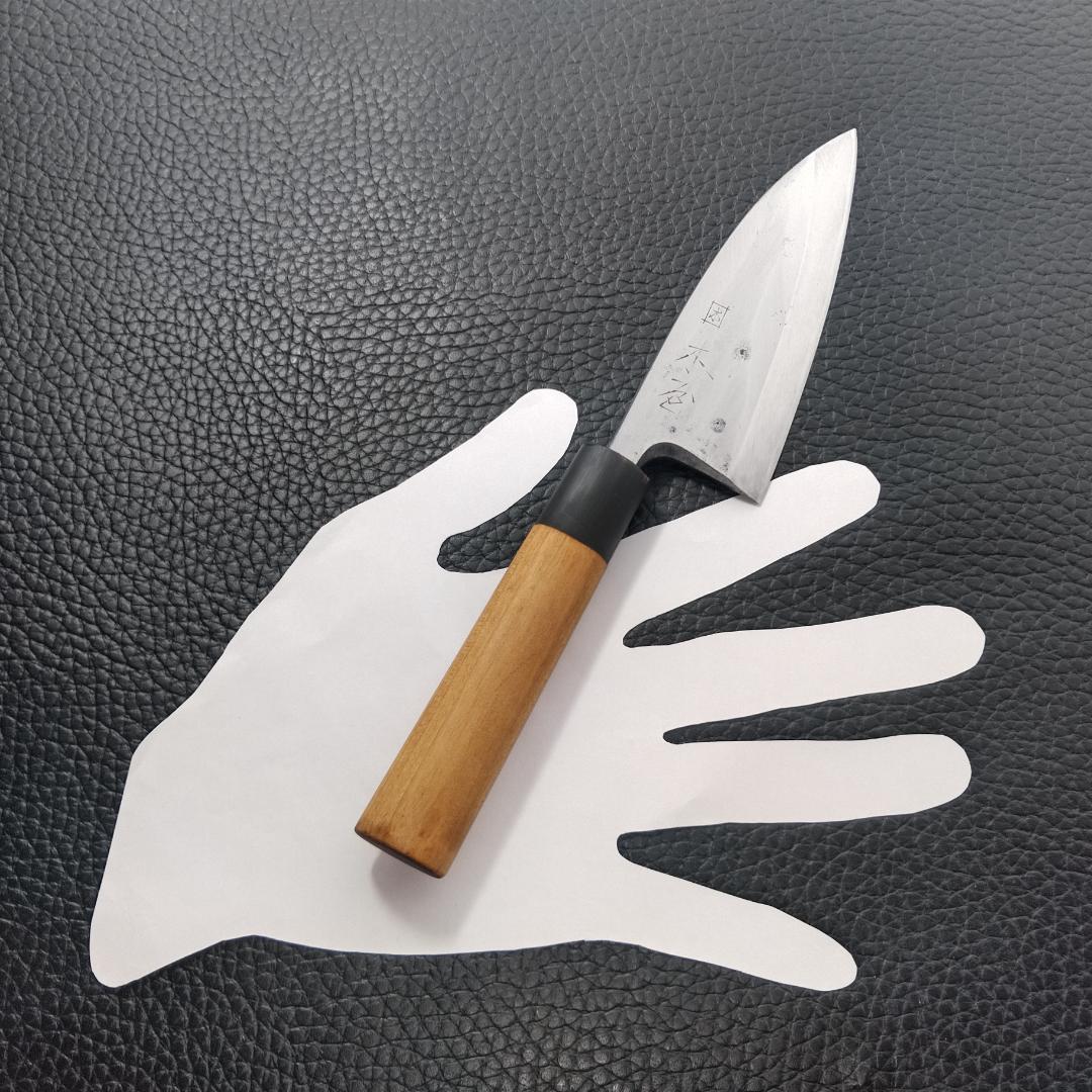 【特価】日本橋木屋 イヅツキ 小出刃包丁 右 刃渡り約120㎜ 研ぎ済