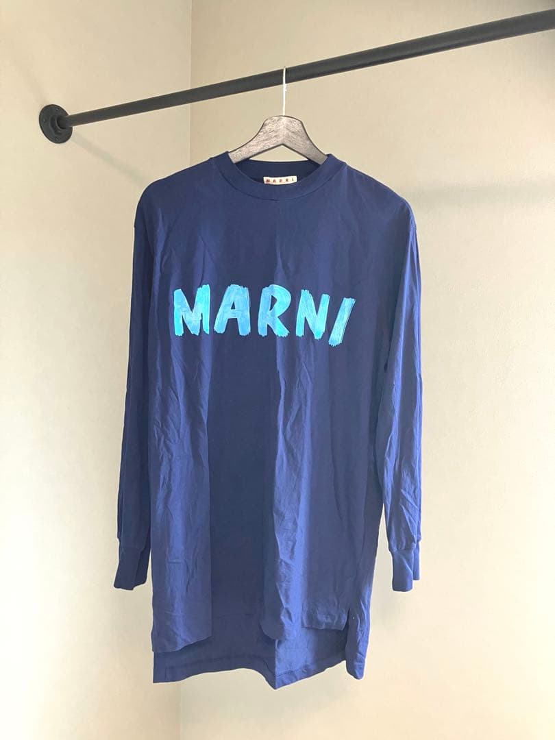 【美品】MARNIロゴ 長袖Tシャツ　マルニ