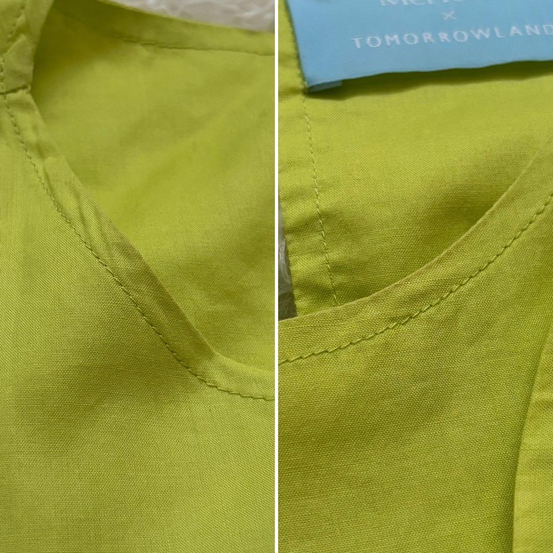 【別注】Merlette SOLIMAN ティアードワンピース ライムグリーン