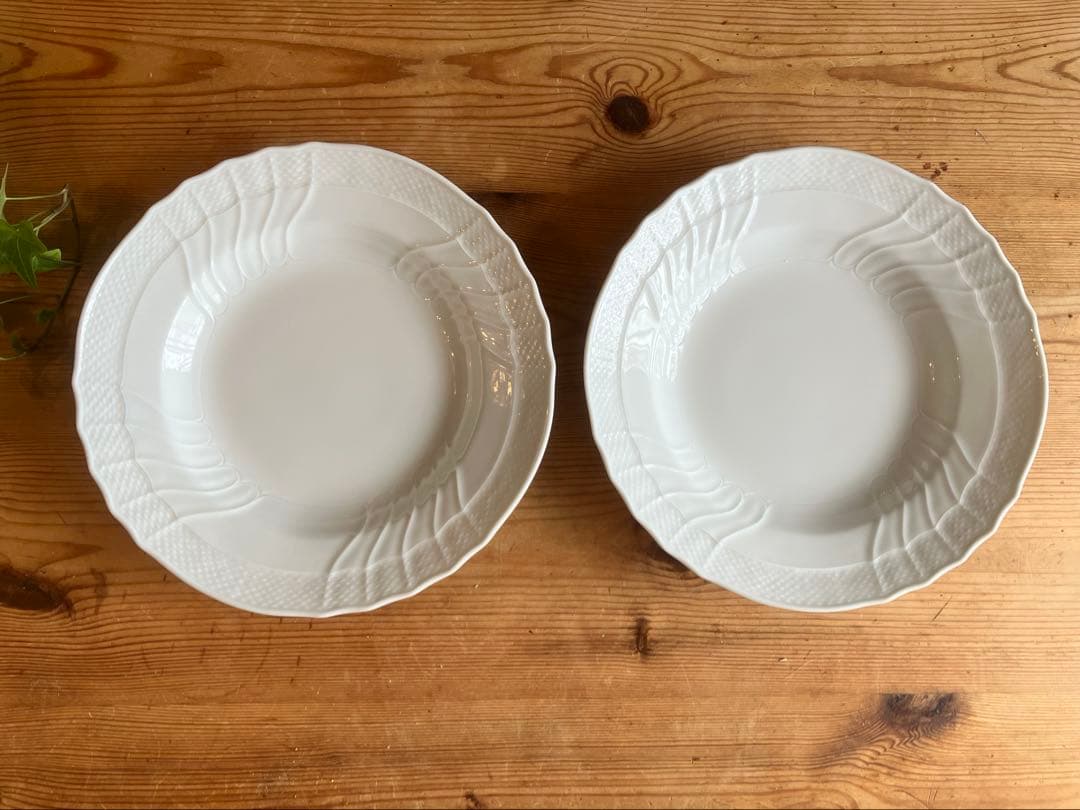 ジノリ　ベッキオホワイト　23.5スーププレート×2