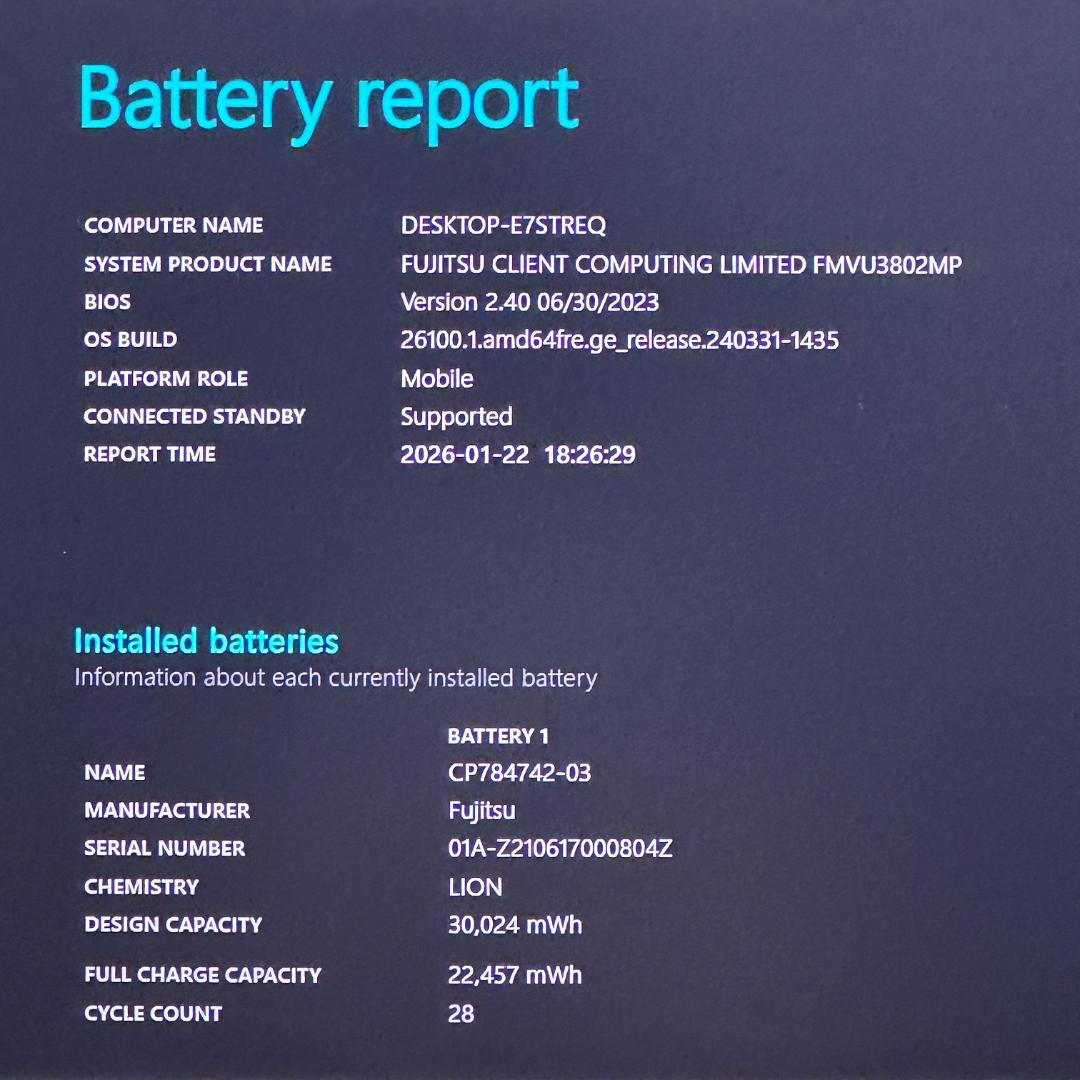 2021年製 13.3型 軽量 第11世代 SSD256GB 富士通 H12