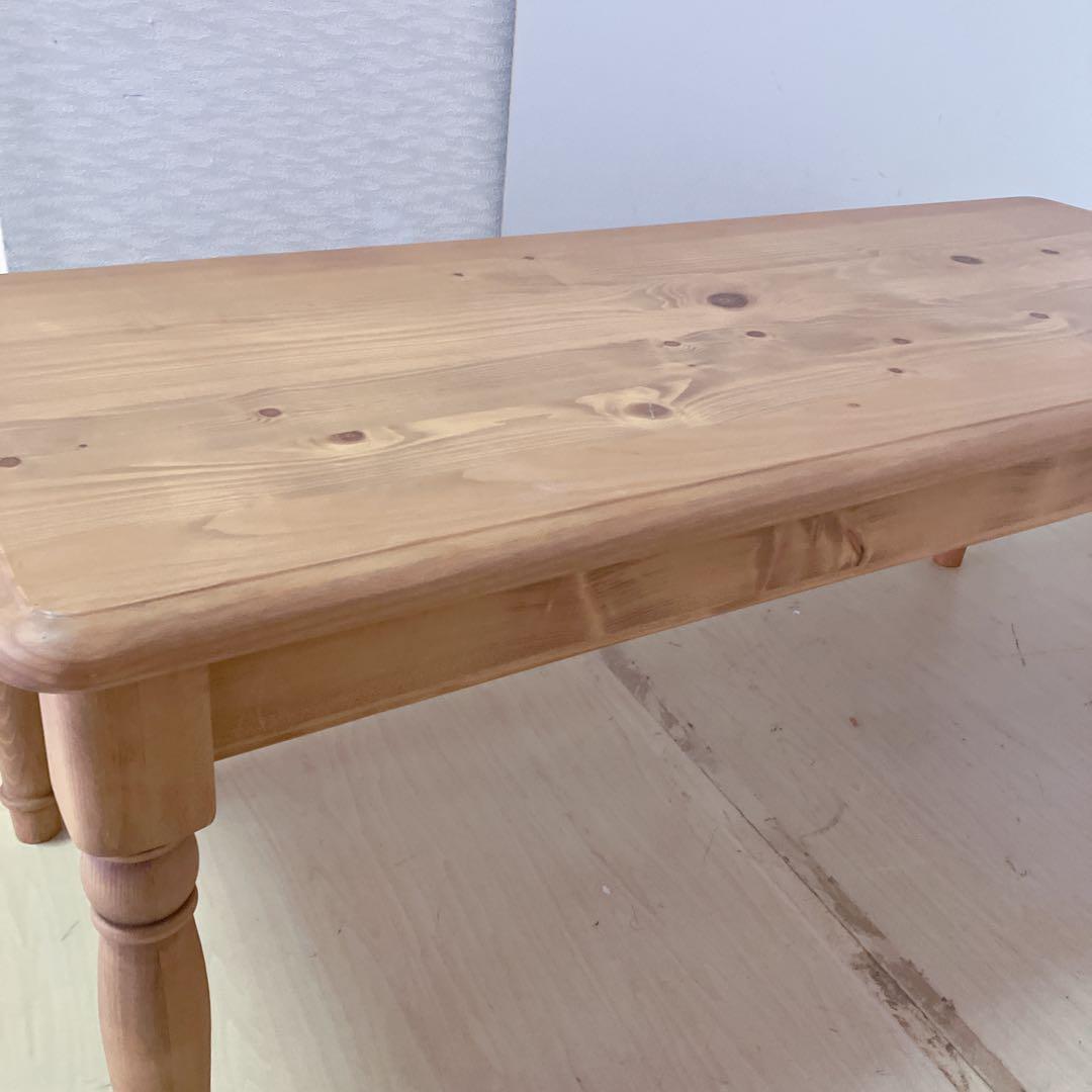 カントリー調　木製　センターテーブル　ローテーブル　ダイニングテーブル