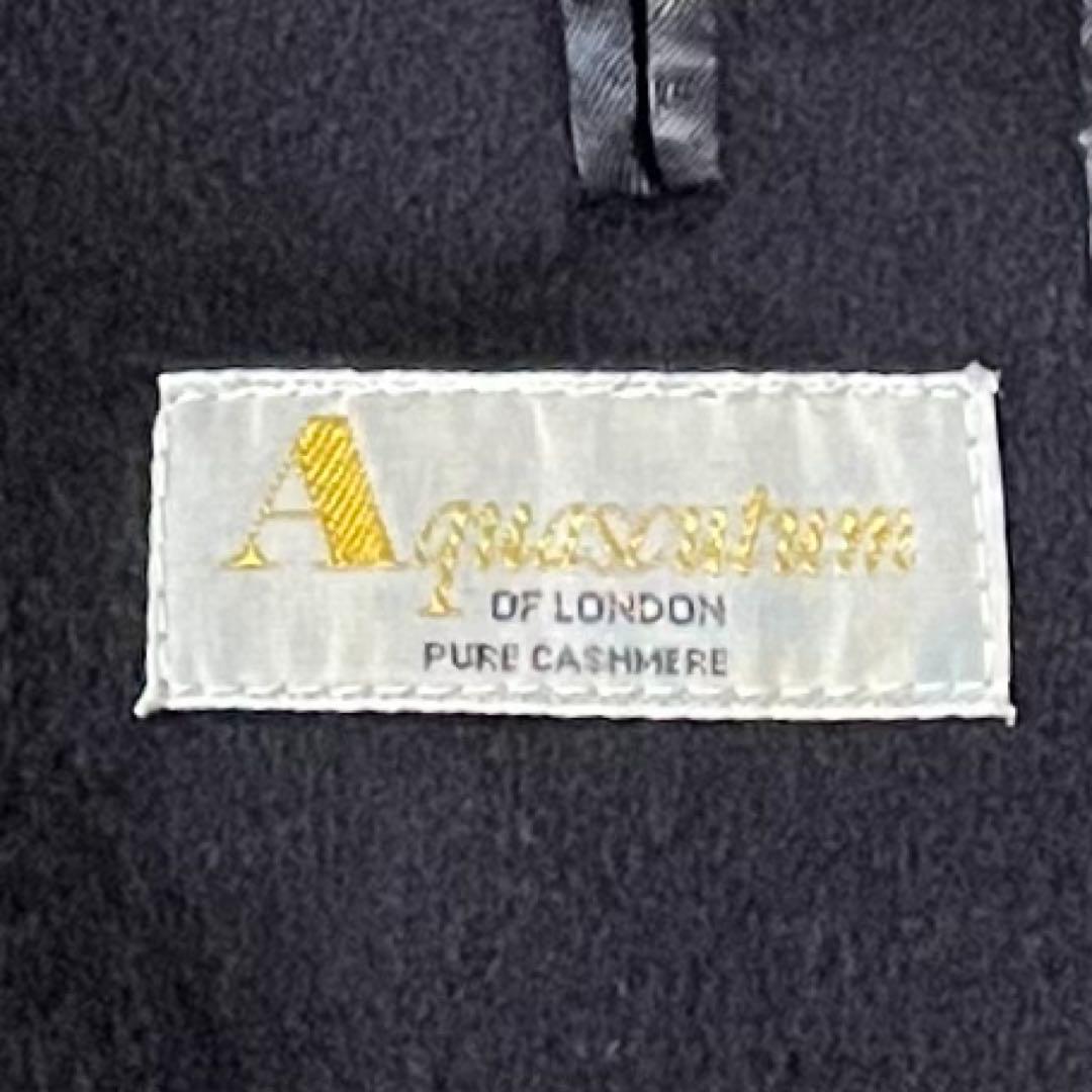 専用英国製 アクアスキュータム ピュアカシミヤ100% ステンカラー 36 美品