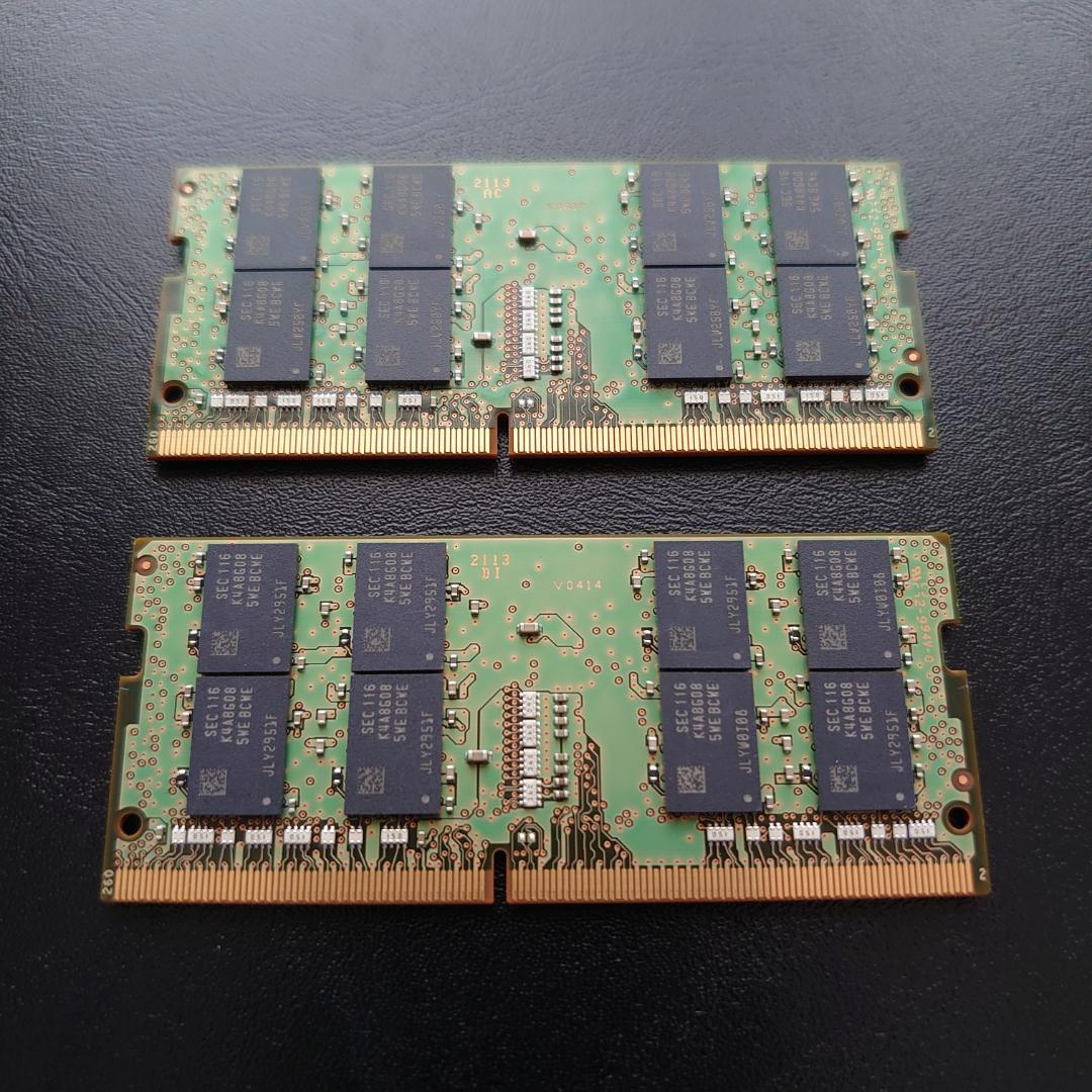 SAMSUNG 32GB(16GB×2枚) PC4-3200 ノートPC用メモリ